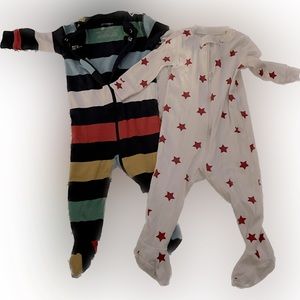 Bundle of 2 Primary Footie Pajamas - 3-6mos